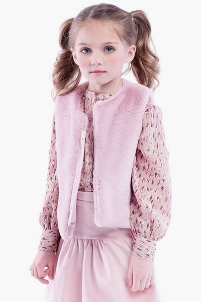 GILET ENFANT CRAZY MONSTER WOWOW Couleur Rose Taille - Textile XS