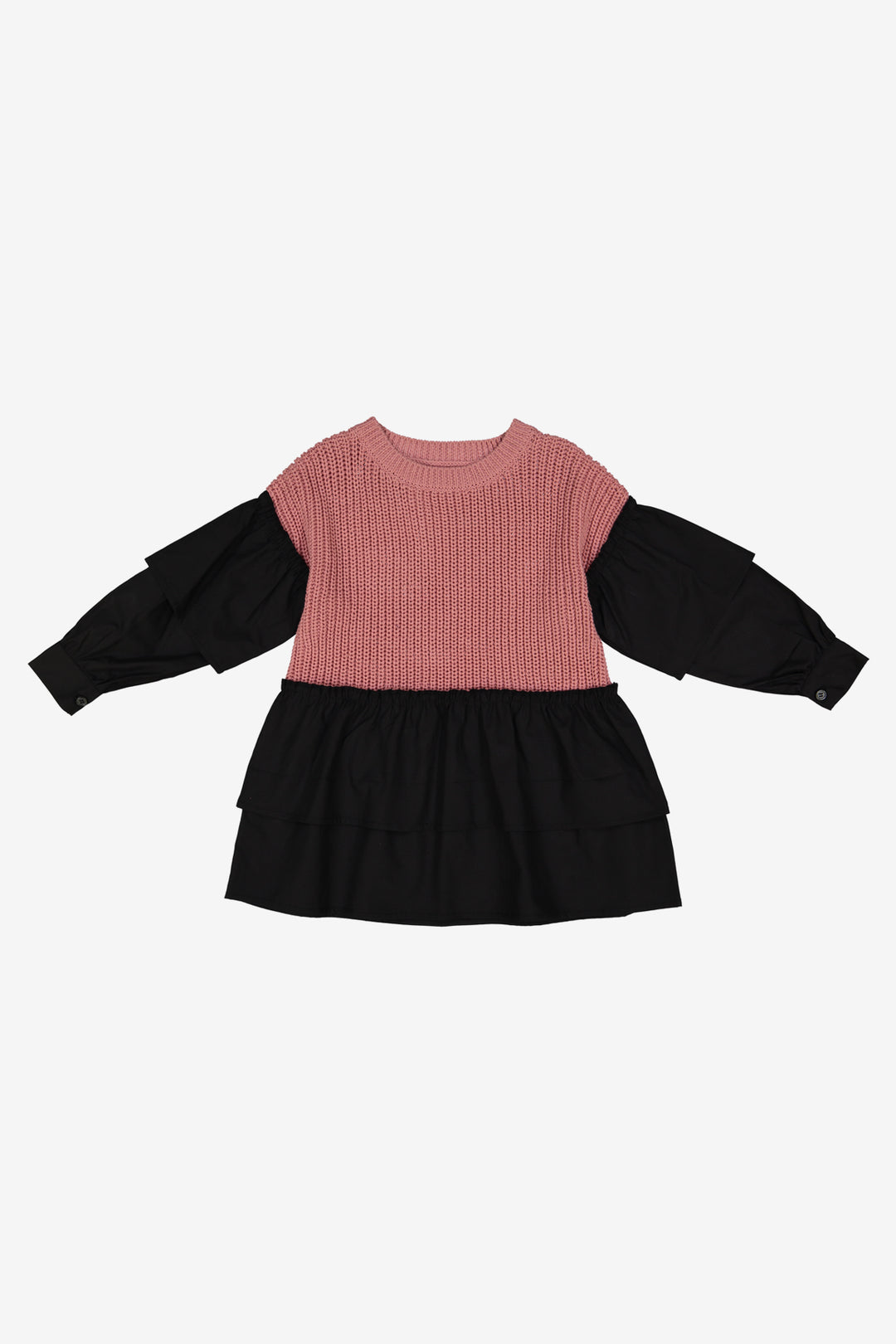 Vierra Rose Liv Two-Tone Sweater - Nude