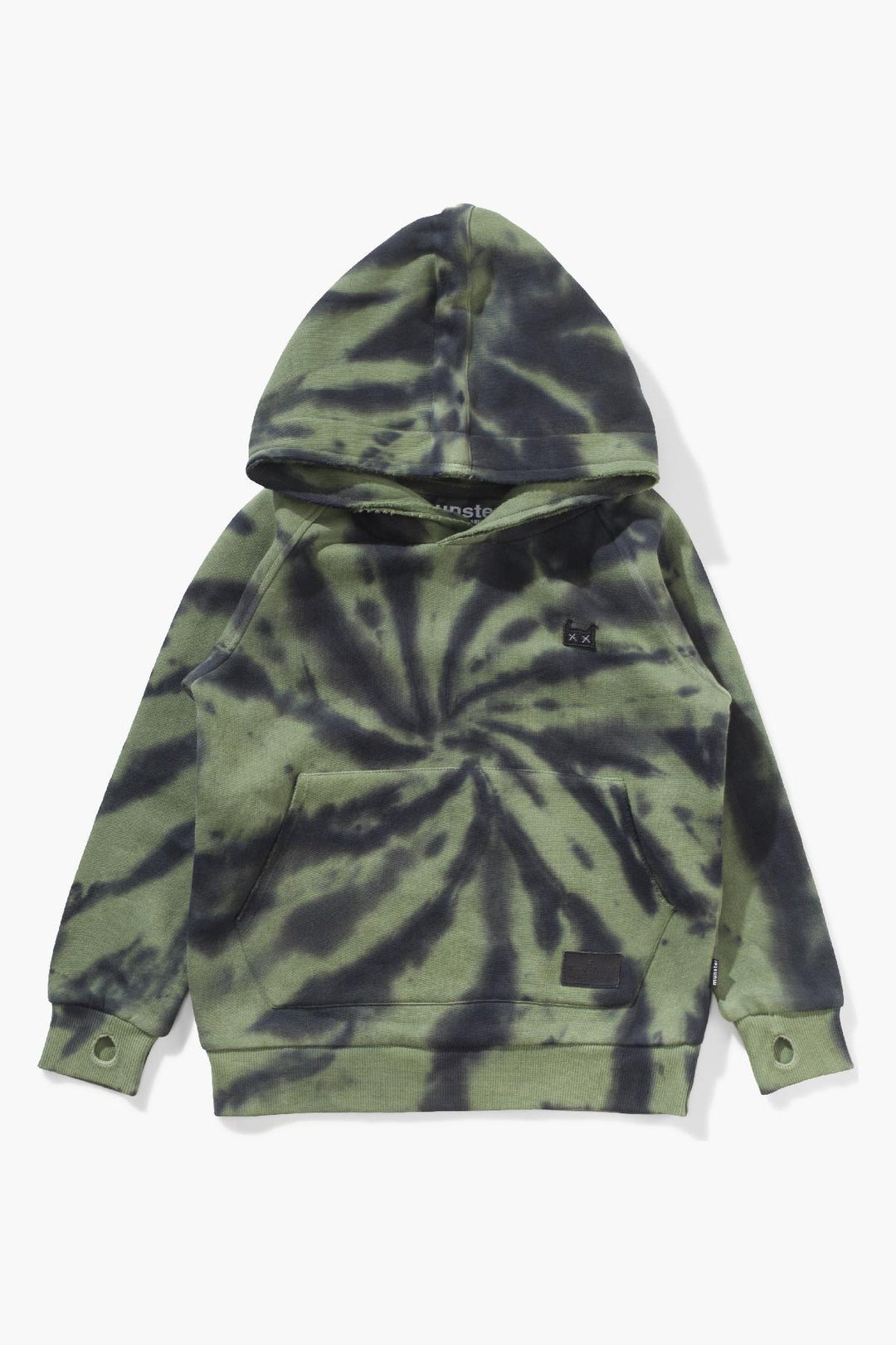 Boys Sweatshirt Munster Kids Timewrap Hoody - Green Dye