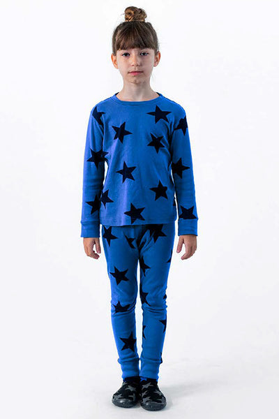 Products Kids Pajamas Nununu Star 2 Piece Set - Blue
