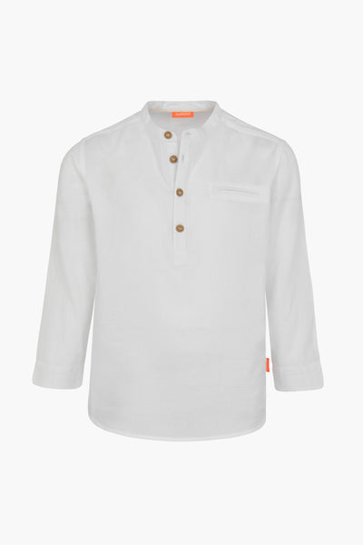 Sunuva Nehru Collar Boys Shirt - White
