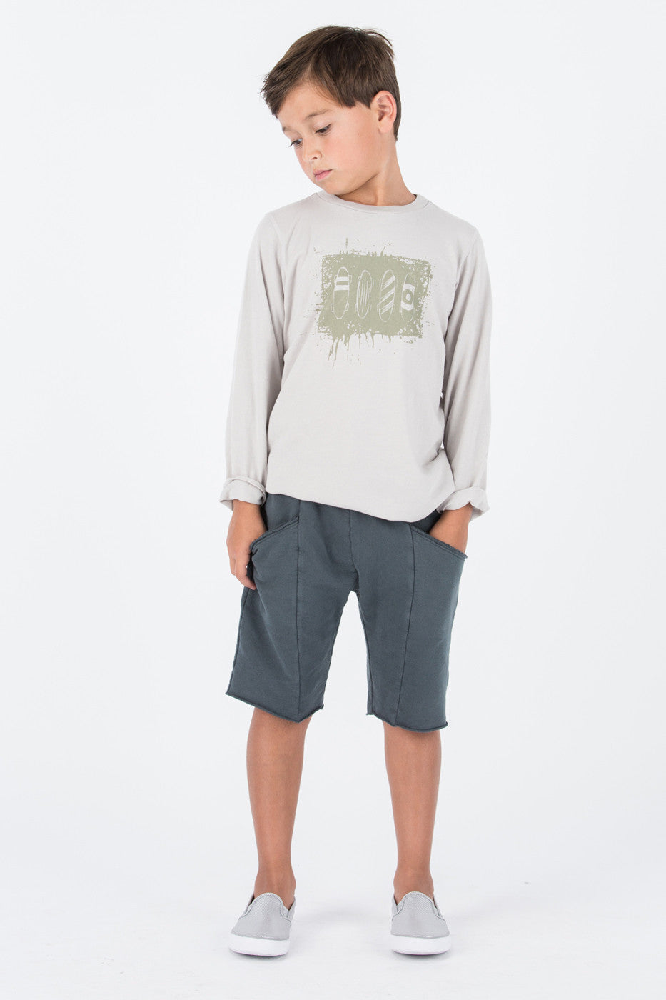 Go Gently Baby Surfer Short - Charcoal