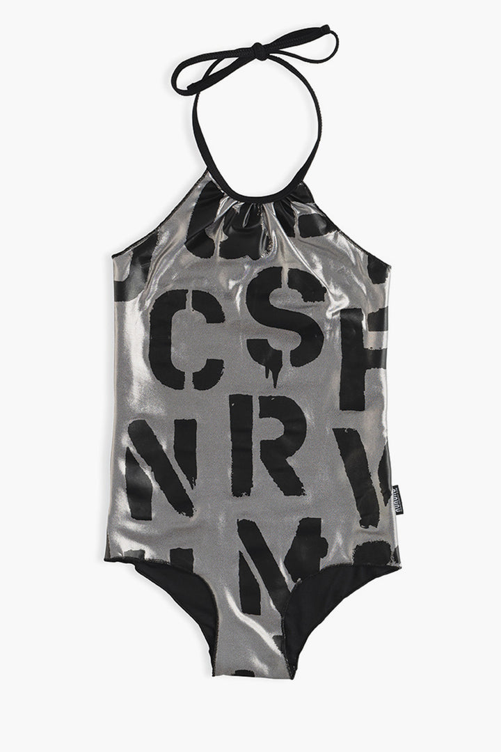 Nununu Abc Collar Girls Swimsuit