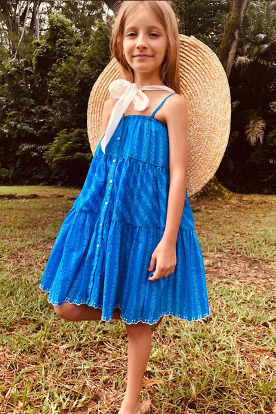 Kid Model Girls Dress Nellystella Adeline Lagoon
