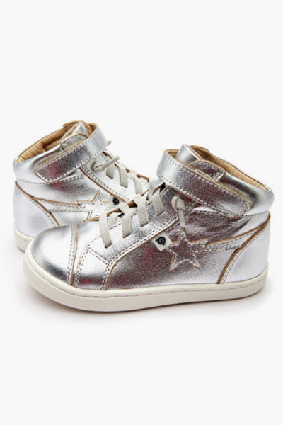 Girls Shoes Old Soles All In High Top - Silver