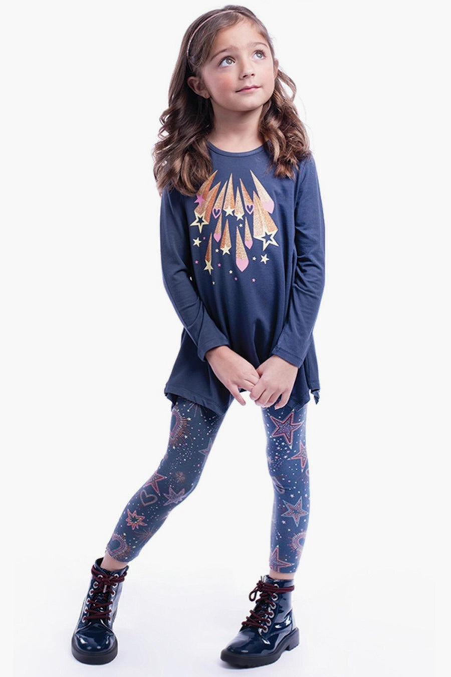 Girls Legging Imoga Alyssa Fireworks Mini Ruby