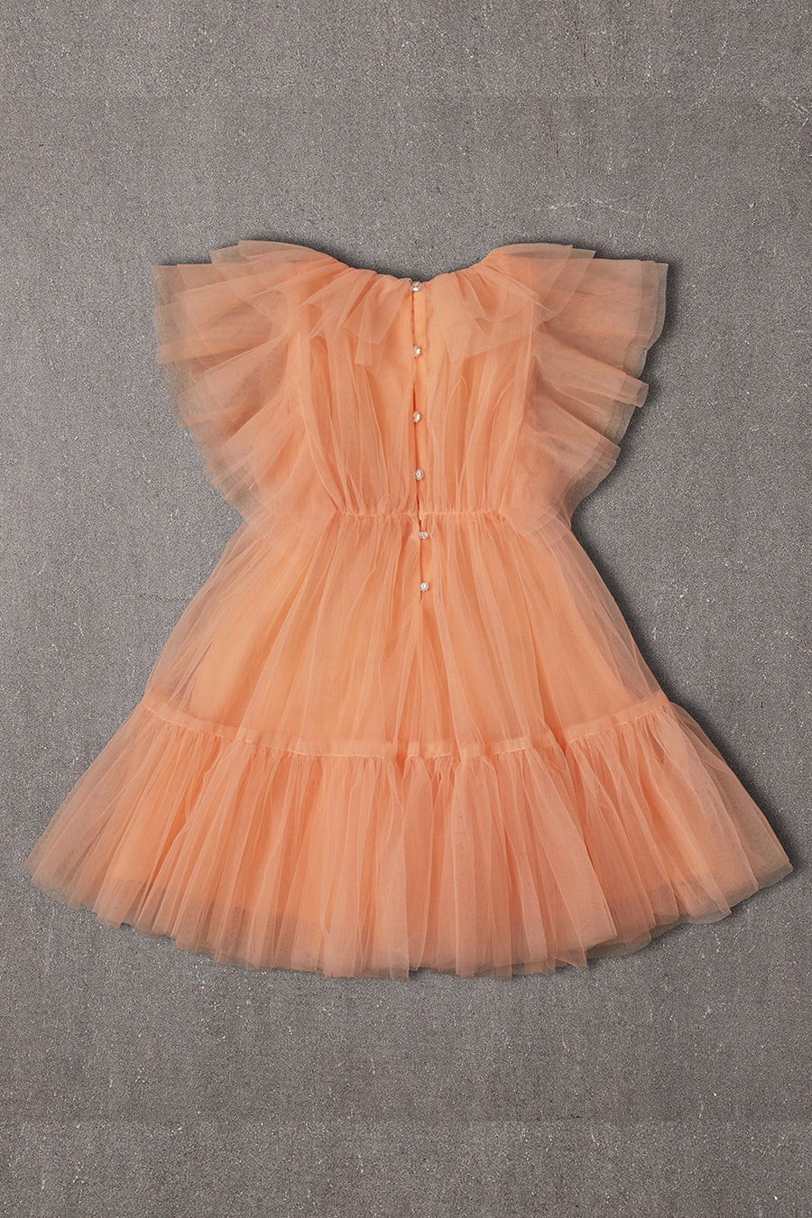 Flower Girls Dress Nellystella Anastasia Baby Peach Soda back