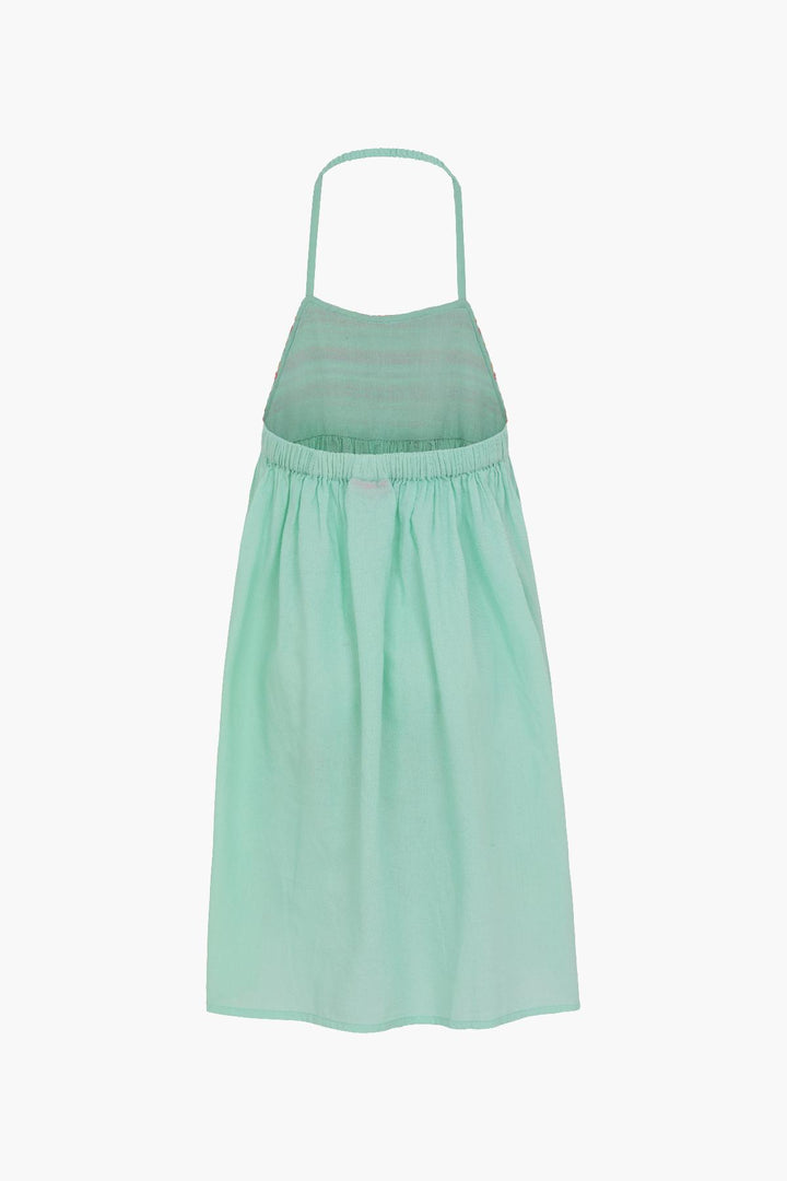 Sunuva Aqua Embroidered Halter Neck Girls Dress 11-12Y / Aqua Sunuva Aqua Embroidered Halter Neck Girls Dress 11-12Y / Aqua