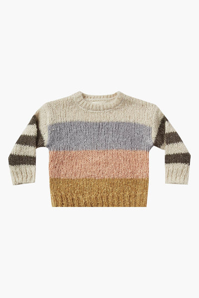 Rylee + Cru Multi Stripe Aspen Baby Sweater