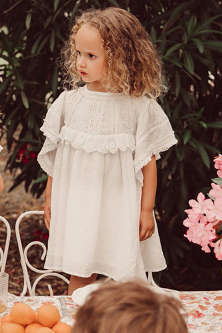 MISHA & PUFF Ruffle Sleeve Dress _ Jadite Lattice - SEN_TO_SENCE