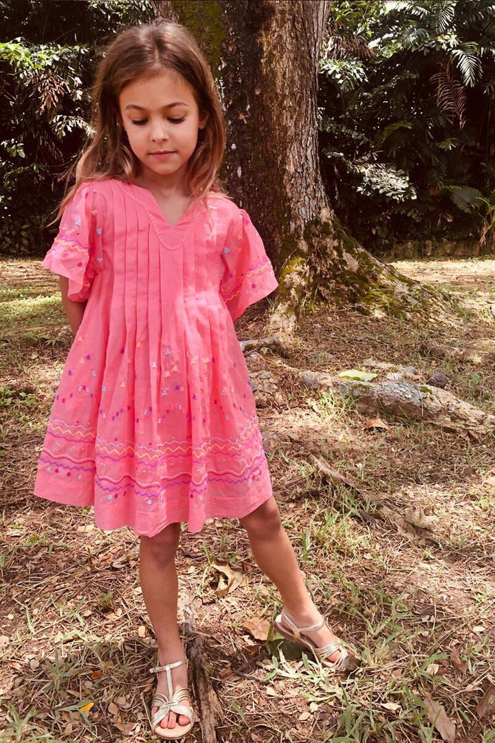 Girls Dress Nellystella Ava Coral Spring 8 Coral Spring at Mini Ruby Contemporary Childrenswear