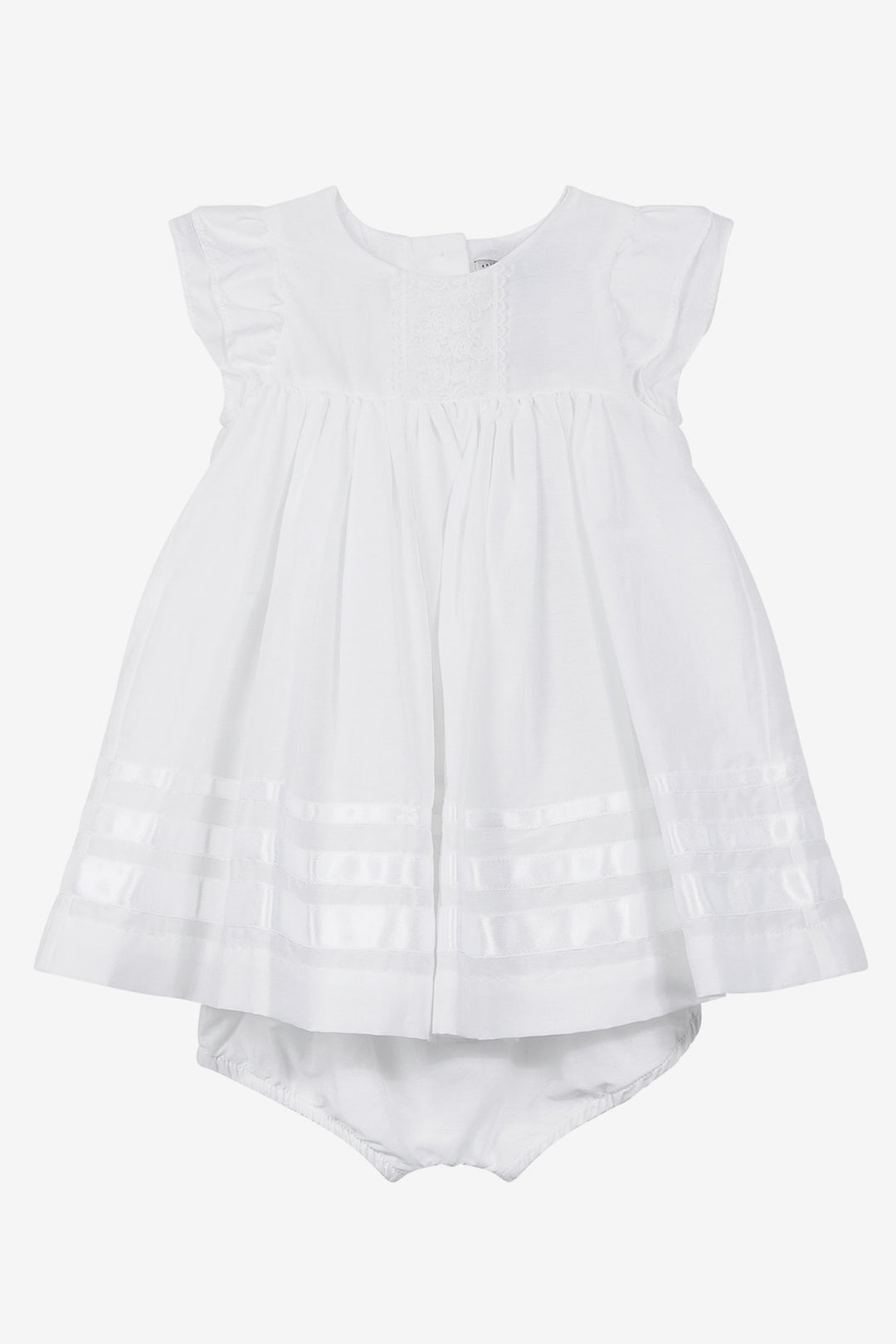 Jean Bourget Classic Baby Girls Special Occasion Dress 6M / Blanc at Mini Ruby Contemporary Childrenswear