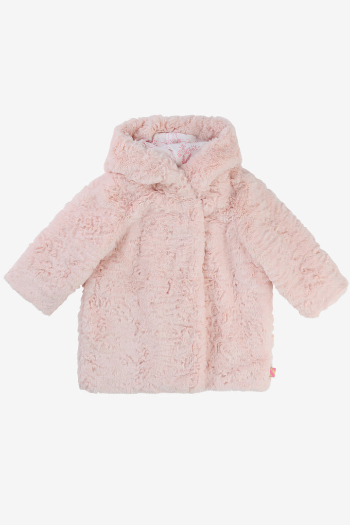 Billieblush Hooded Faux Fur Coat