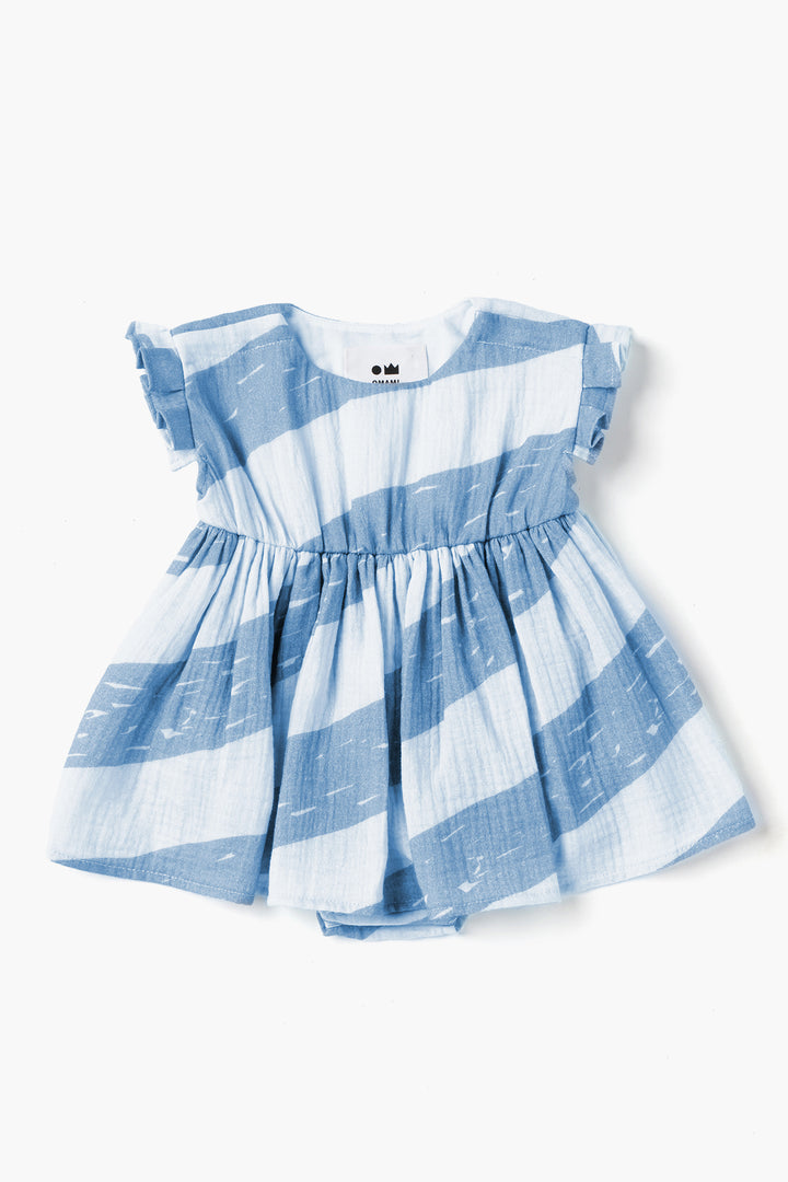 OMAMImini Baby Girls Dress - Blue