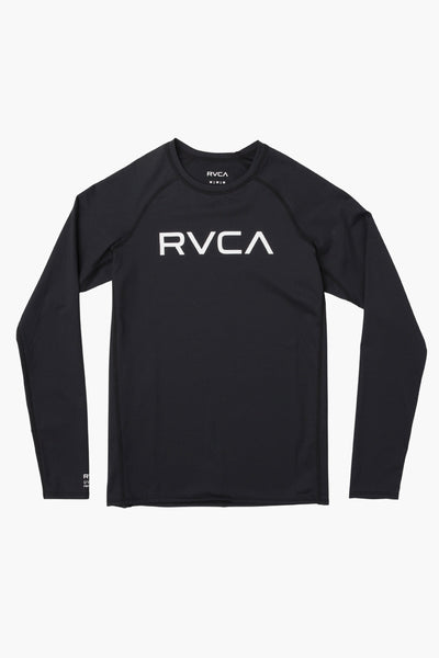 RVCA Long Sleeve Boys Rash Guard - Black