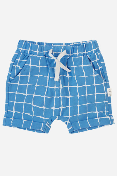 Miles Baby Blue Grid Shorts