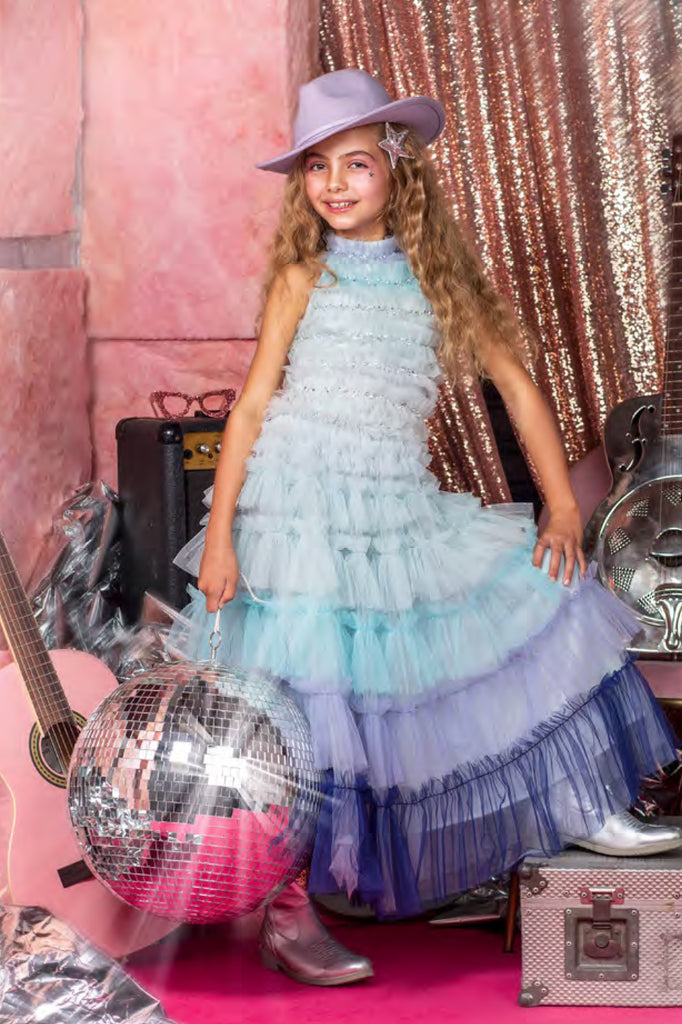 Tutu du Monde Blue Jean Tutu Dress SHINE Blue MIX