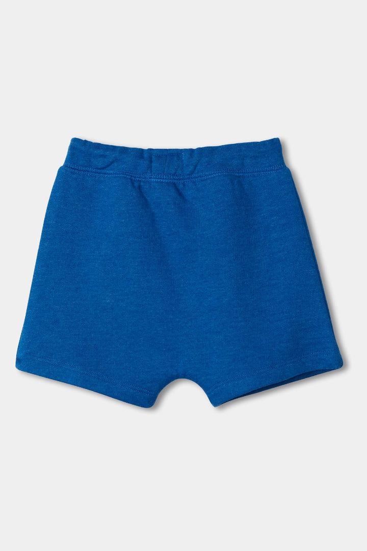 Hatley Blue Melange Baby Kanga Pocket Shorts