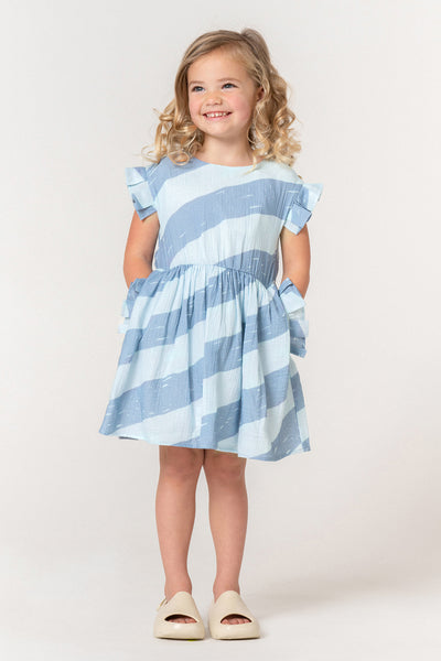 Girls Dress OMAMImini Fit And Flare Blue