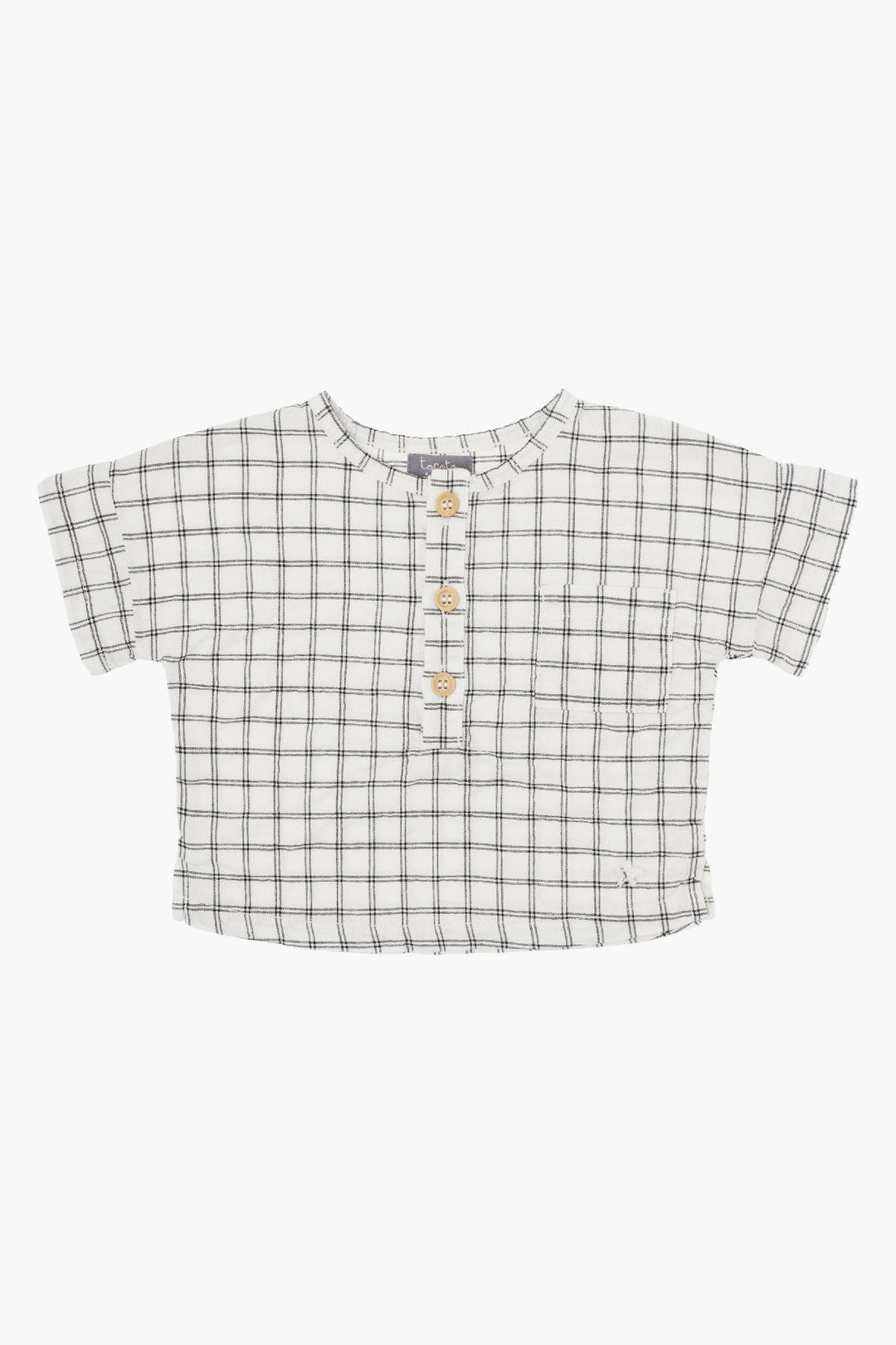 Baby Girl Shirt Tocoto Vintage Check Baby Off White