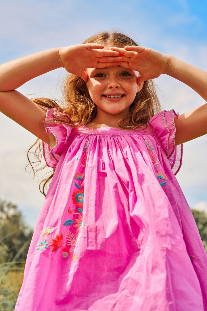 Girls Dress Nellystella Chloe Candy Grape Mini Ruby