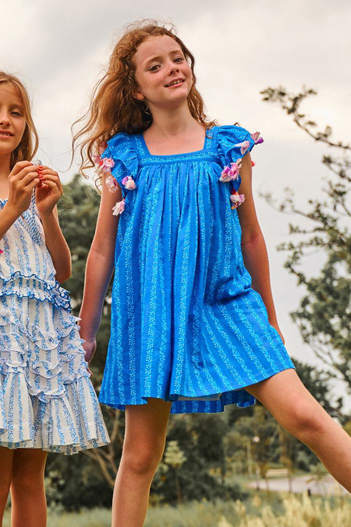 Girls Dress Nellystella Chloe Lagoon Mini Ruby