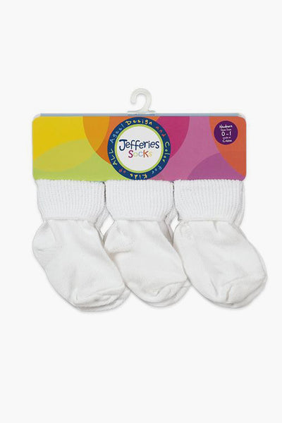 Jefferies Socks Classic Baby Socks 6-Pack - White