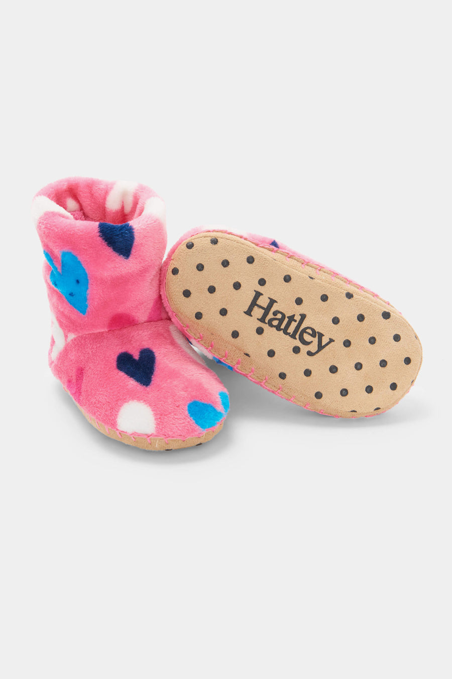 Girls Shoes Hatley Confetti Hearts Fleece Slippers