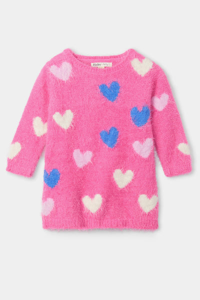 Baby Girl Dress Hatley Confetti Hearts Fuzzy Baby Sweater