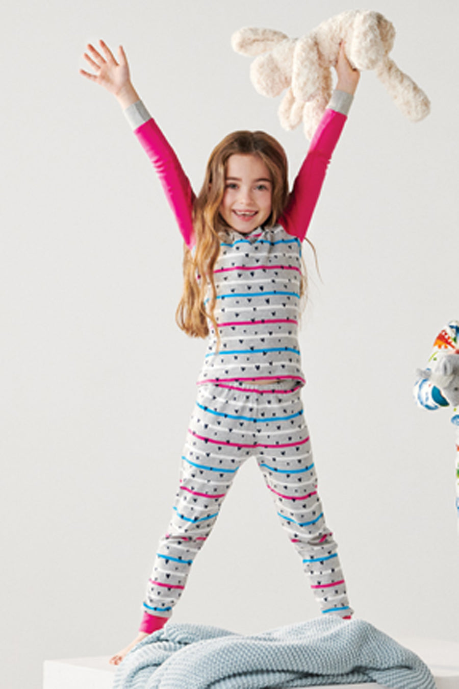 Kids Pajamas Hatley Confetti Hearts Mini Ruby