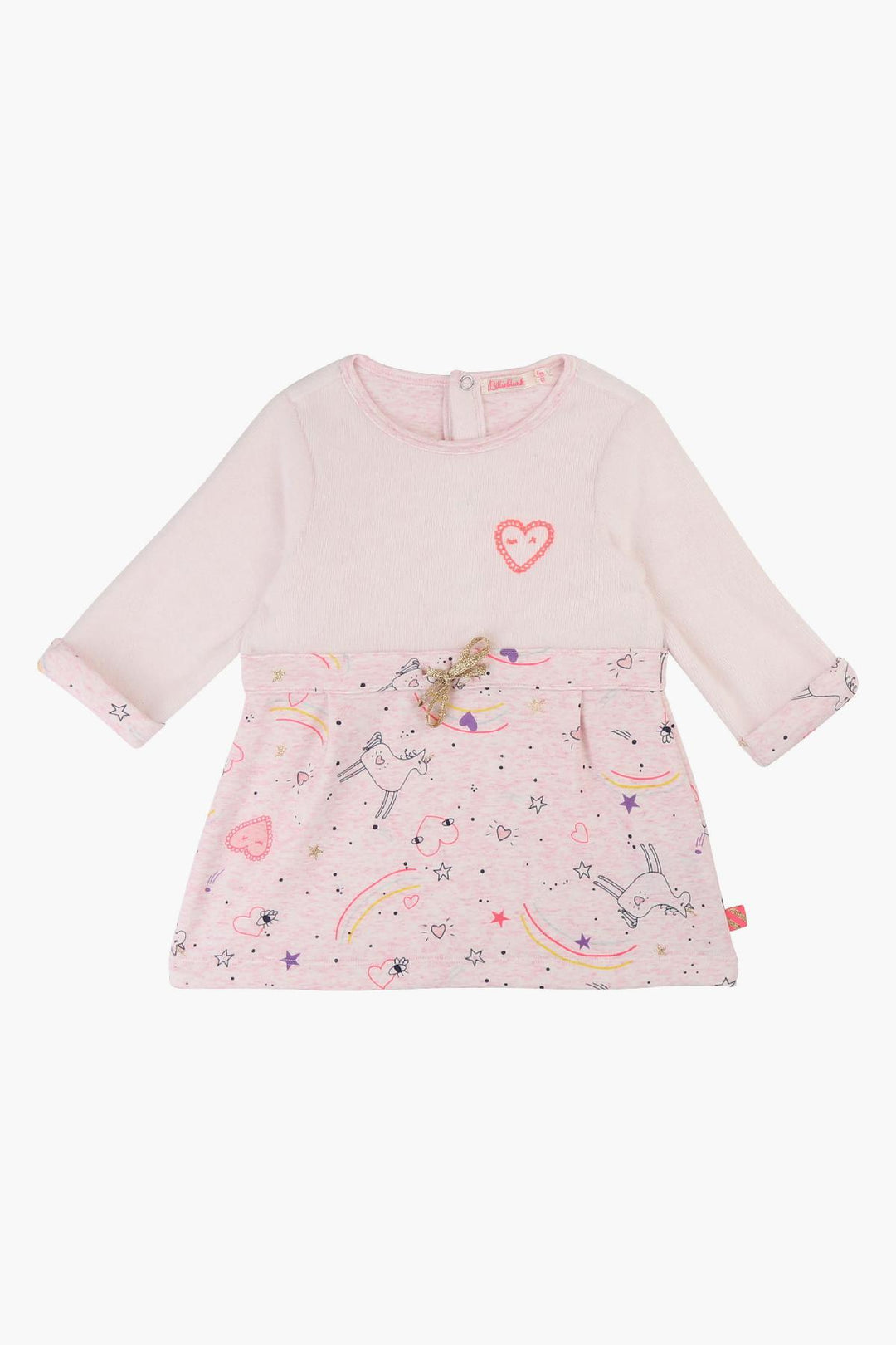 Billieblush Cream Pink Heart Dress