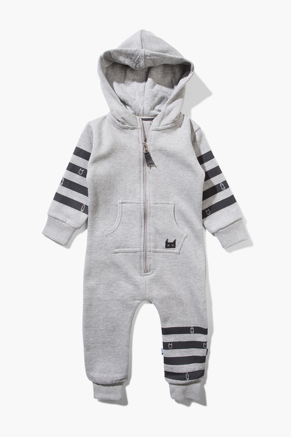 Munster Kids Cruz All In One Baby Boys Jumpsuit - Grey Marle