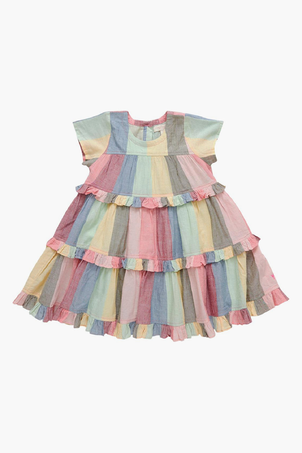 strapless open back dress Asymmetric Ruffle Hem Boho Mini Dress