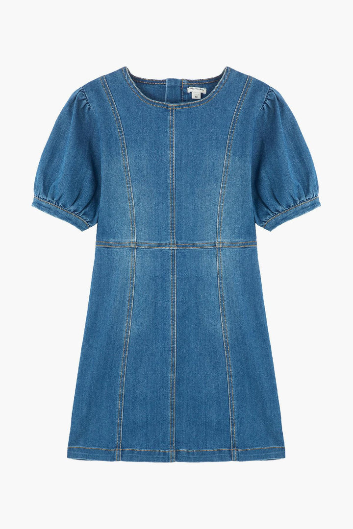 denim_puff_sleeve_girls_dress_