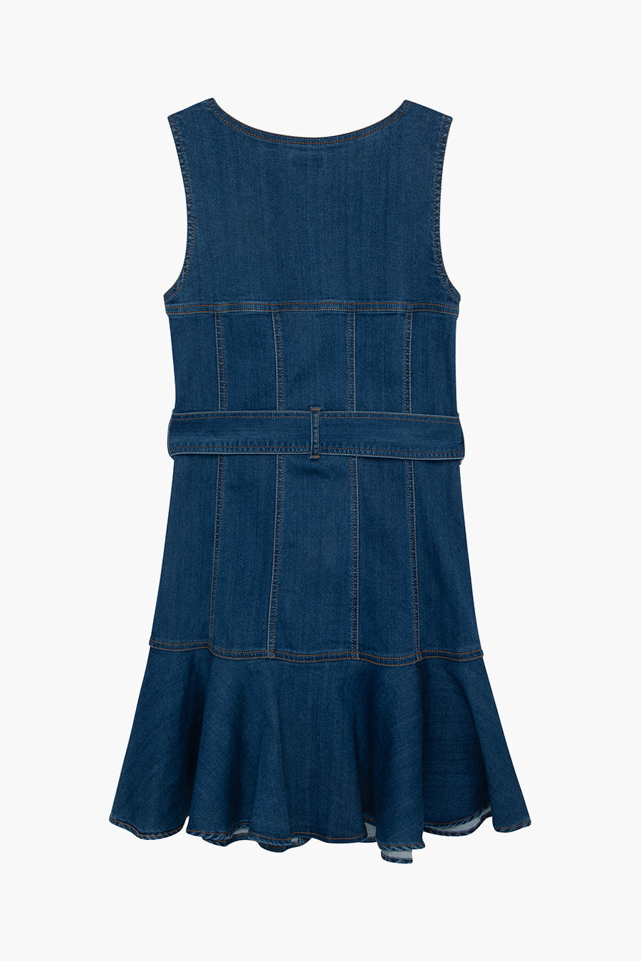 Girls Dress Habitual Kids Denim Ruffle back