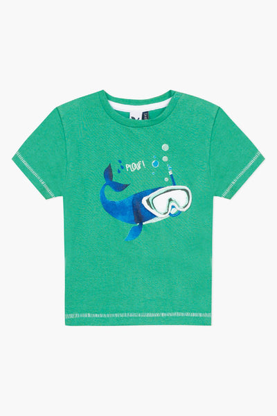 3pommes Diving Whale Baby Boys Shirt