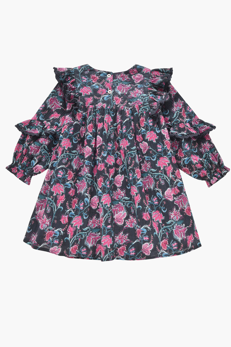 Louise Misha Dress Lara Charcoal Wild Flowers
