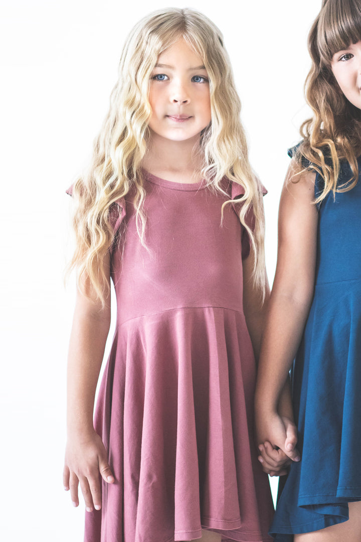 Wee Monster Dusty Pink Circle Girls Dress 