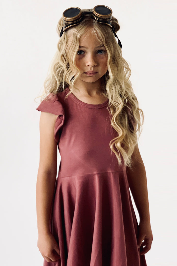 Wee Monster Dusty Pink Circle Girls Dress 