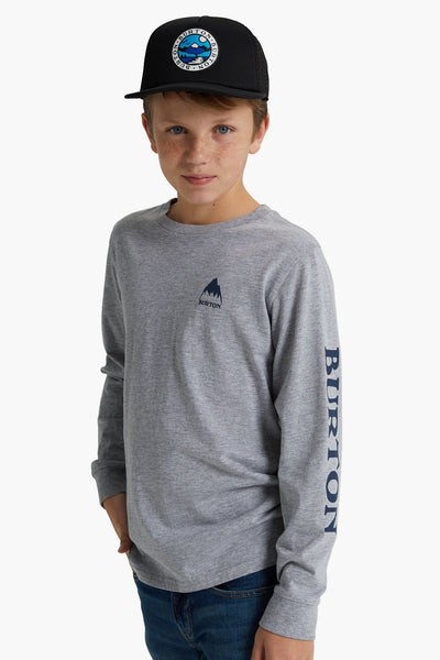 Burton Elite Long-Sleeve Kids T-Shirt - Gray Heather