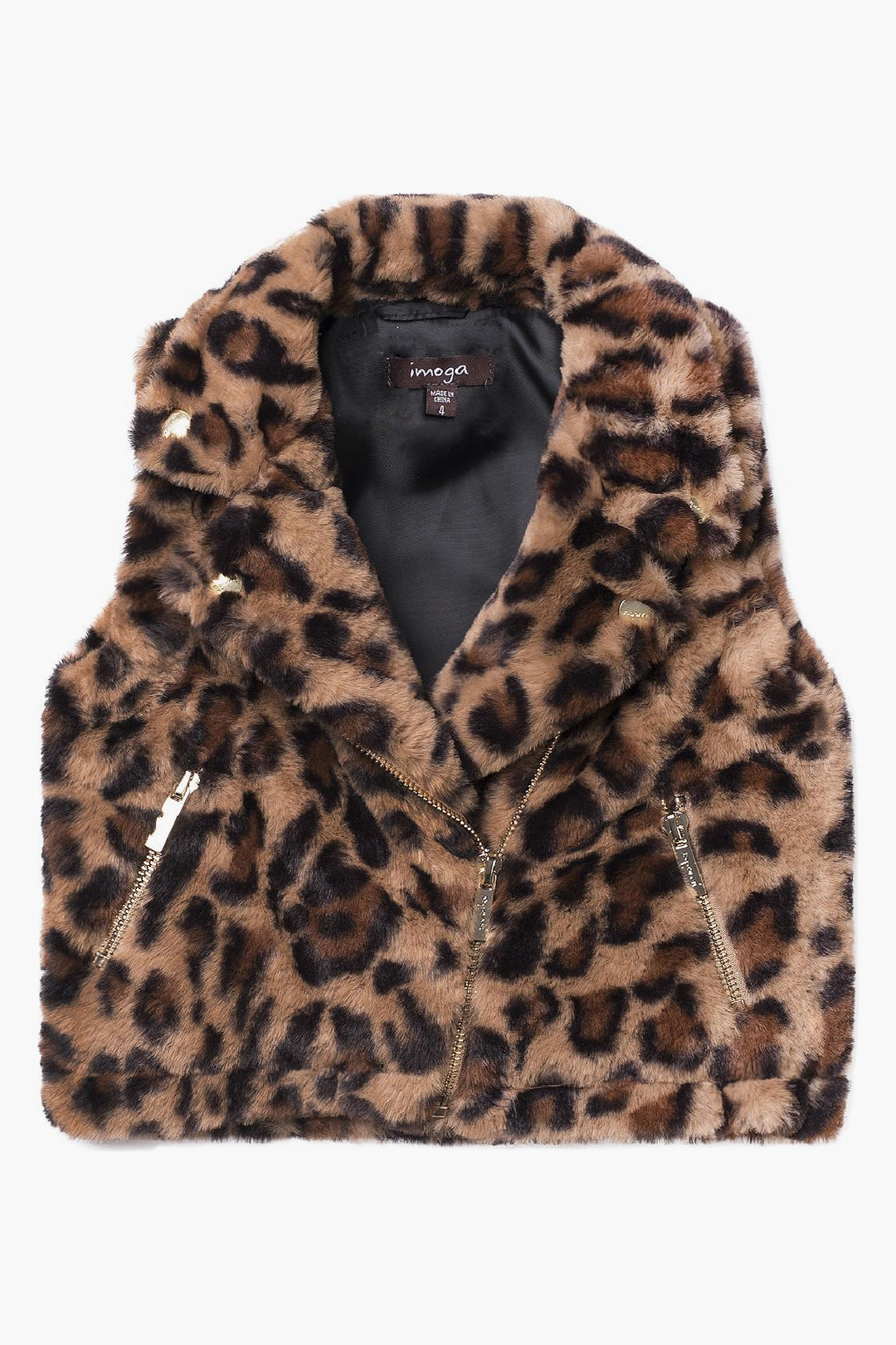 Imoga Emerson Girls Vest - Leopard