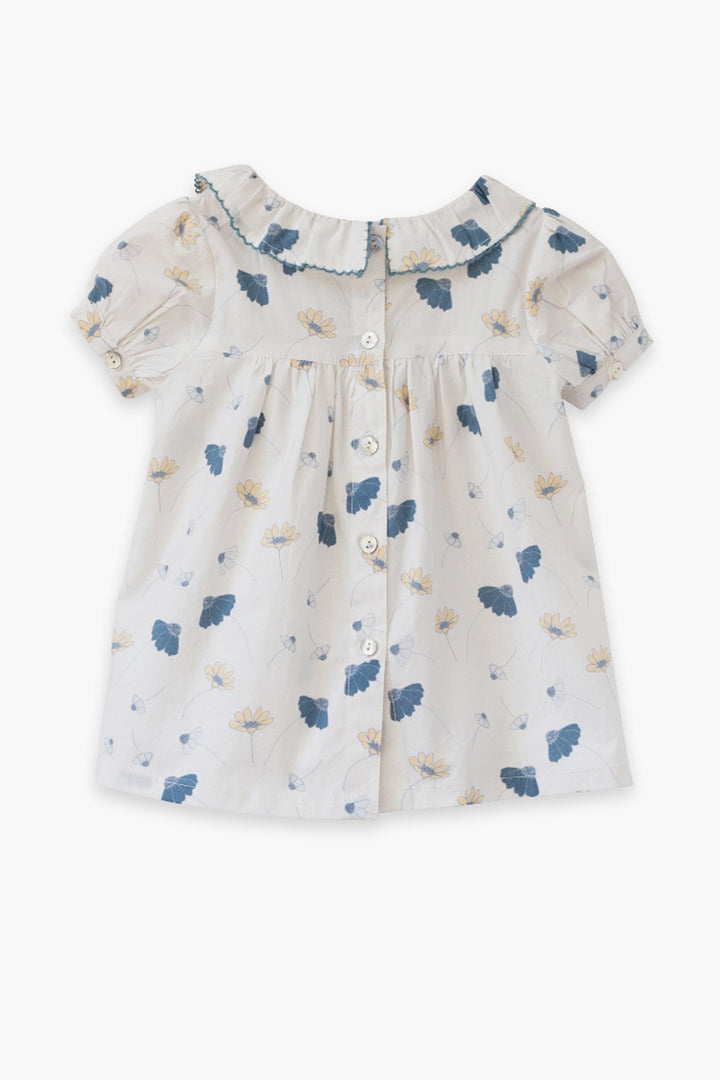 Girls Shirt Beet World Emily Blue Floral Set close