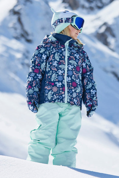 Kids Ski Jacket Roxy Snowy Tale Medieval Blue