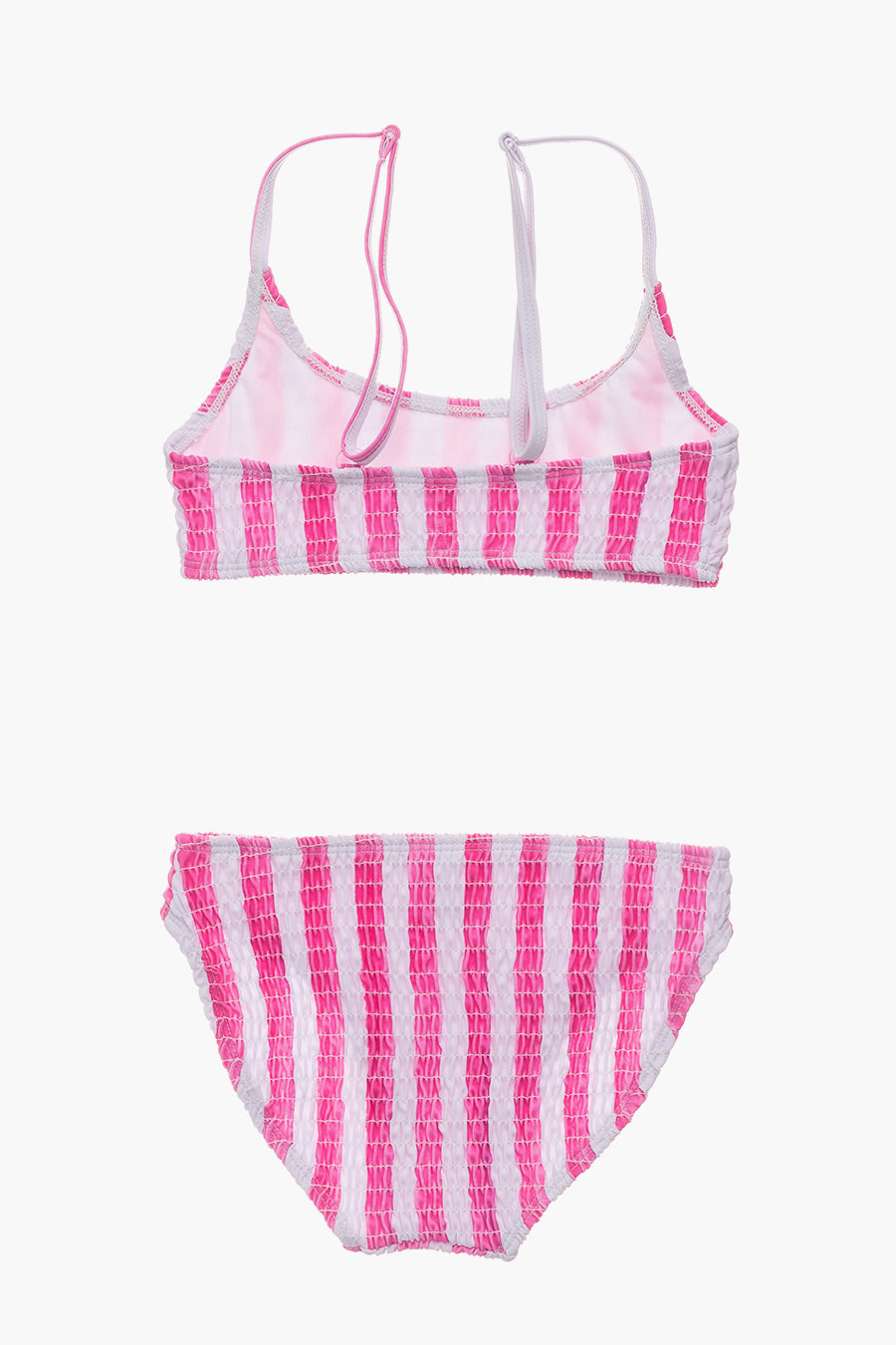 Girls Swimsuit Snapper Rock Fiesta Stripe Shirred Crop 