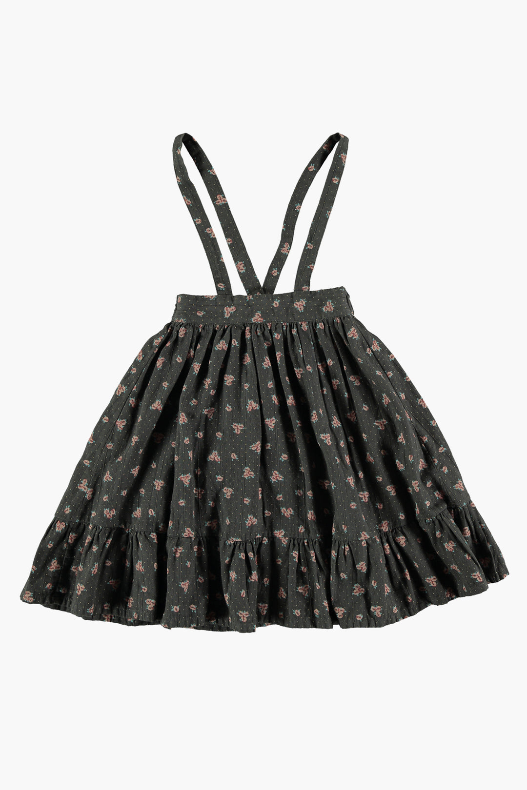 Girls Dress Tocoto Vintage Flower Print 6 / Grey