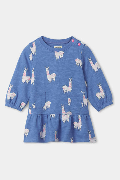 Baby Girl Dress Hatley Friendly Alpacas Front Pocket 