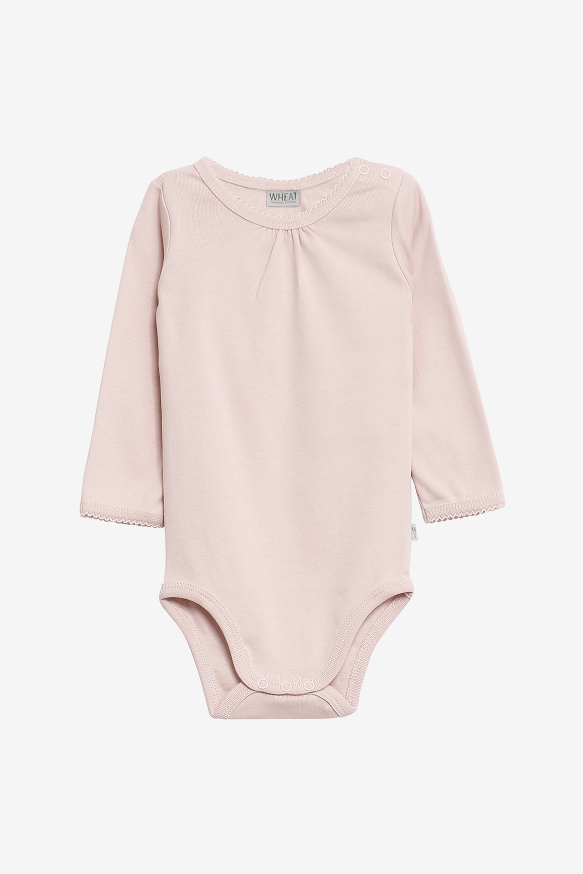 Baby Onesie Wheat Long Sleeve - Powder Pink – Mini Ruby