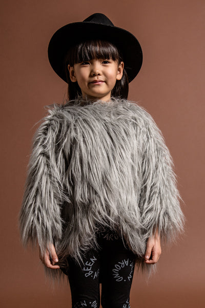 OMAMImini Faux Fur Girls Coat