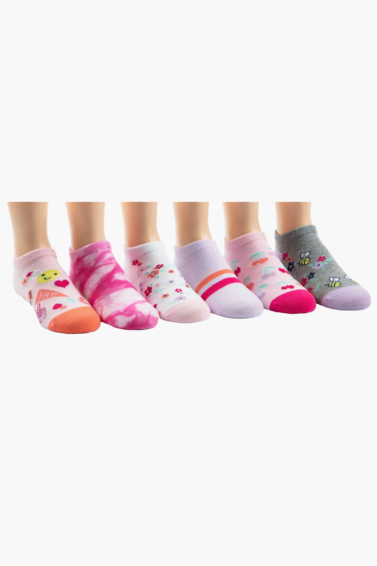 Stride Rite Gabby Girls Socks 6-Pack – Mini Ruby