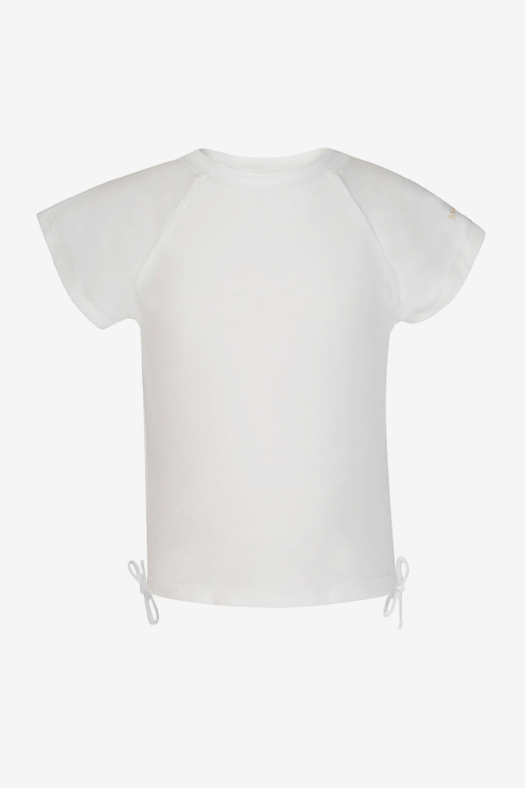 White Short-Sleeve Rash Guard Top